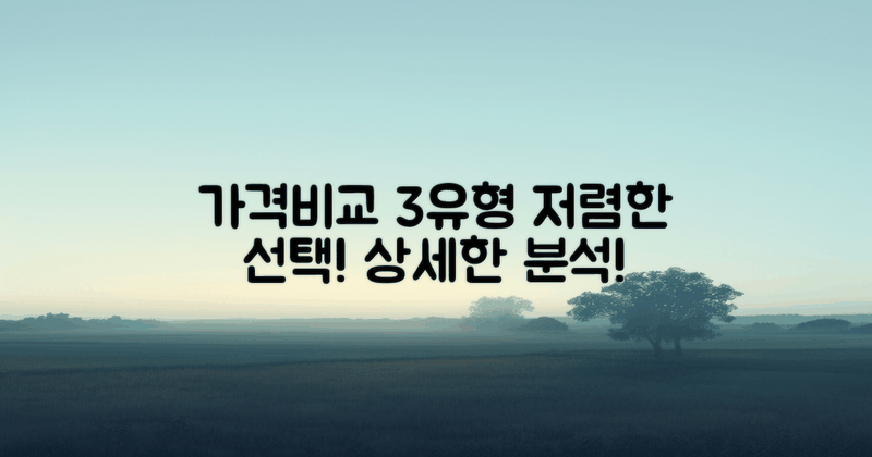 3가지 유형별 가격 비교