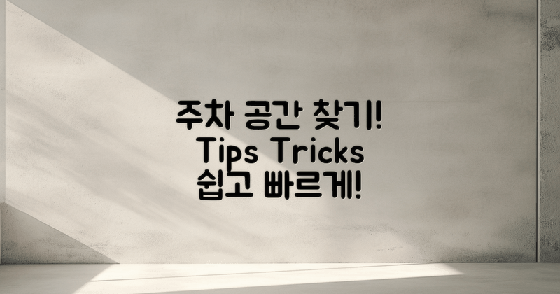 주차 공간은 어떻게 찾을까?