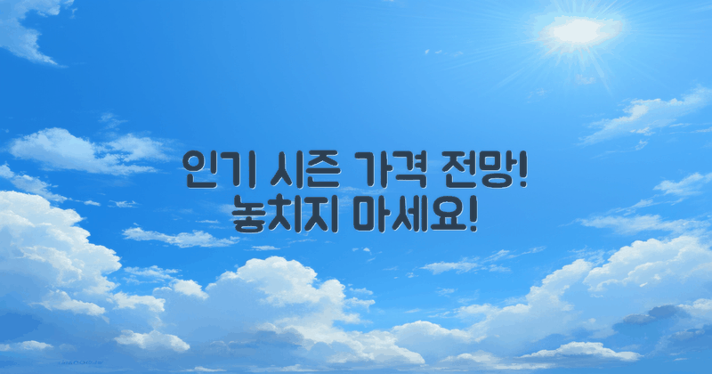 인기 시즌과 가격 전망
