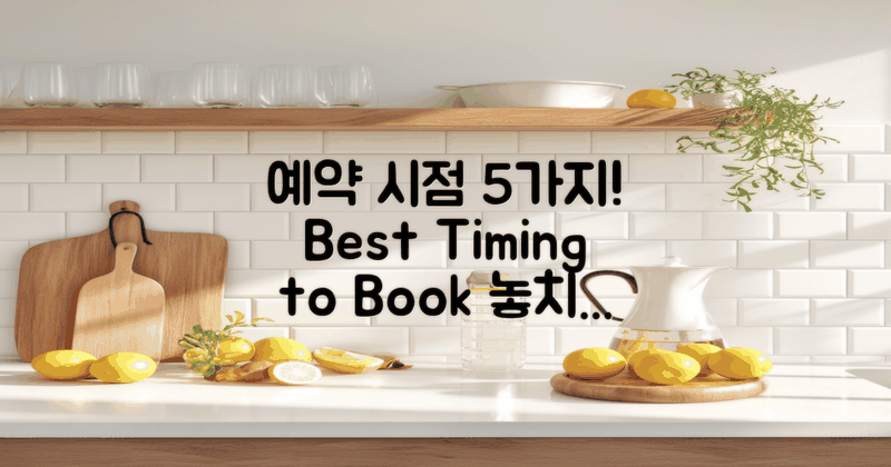 5가지 최적 예약 시점