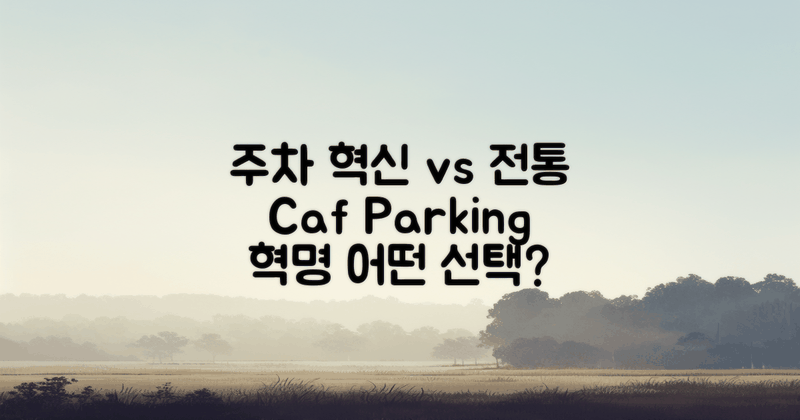카페 주차의 혁신 vs 전통