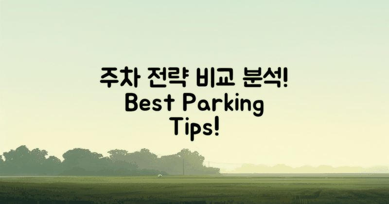 다양한 주차 전략 비교