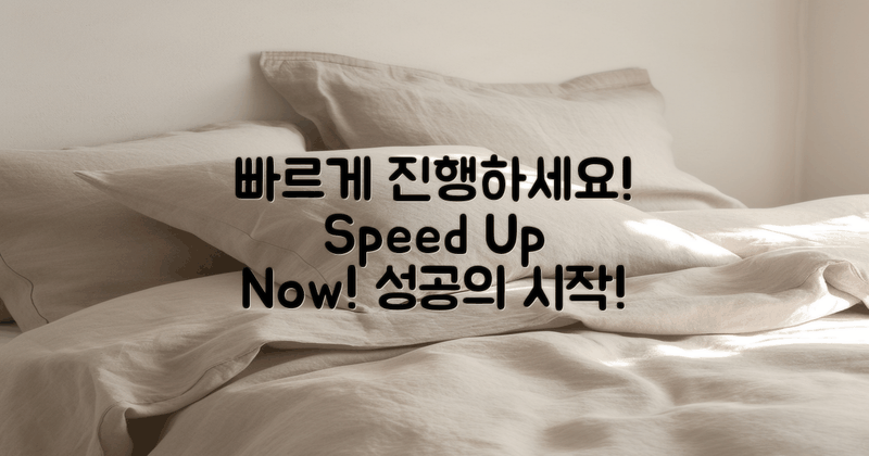 빠르게 진행해보세요