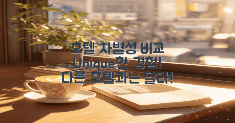 다른 호텔과의 성격 대비
