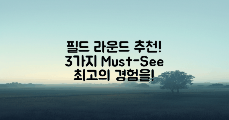 3가지 추천 필드 라운드